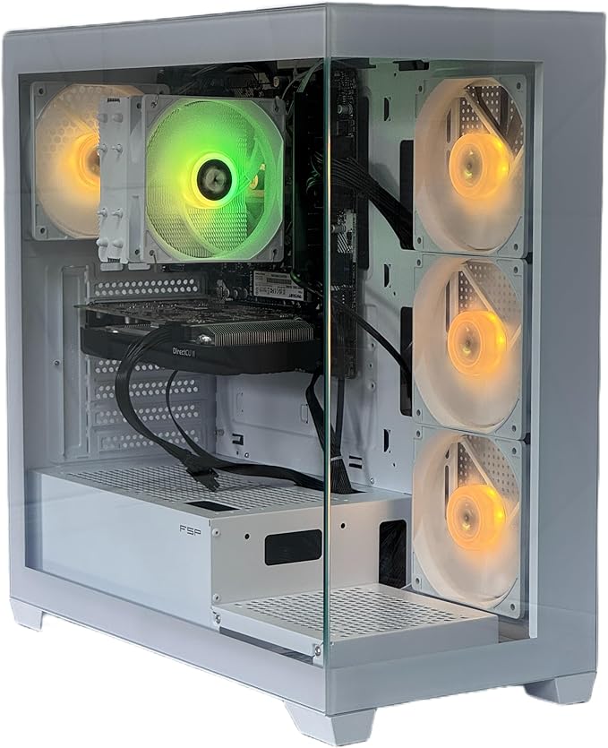 Gaming PC, AMD Ryzen 9 5900X, RTX 5060 8GB, 32GB RAM, 1TB SSD, Windows 11 Pro White/Black