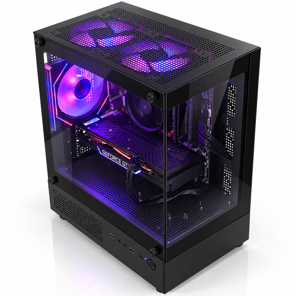 Gaming PC Ryzen 5 5500 + 16 GB RAM + RTX 2060 6GB 512GB SSD (Black)