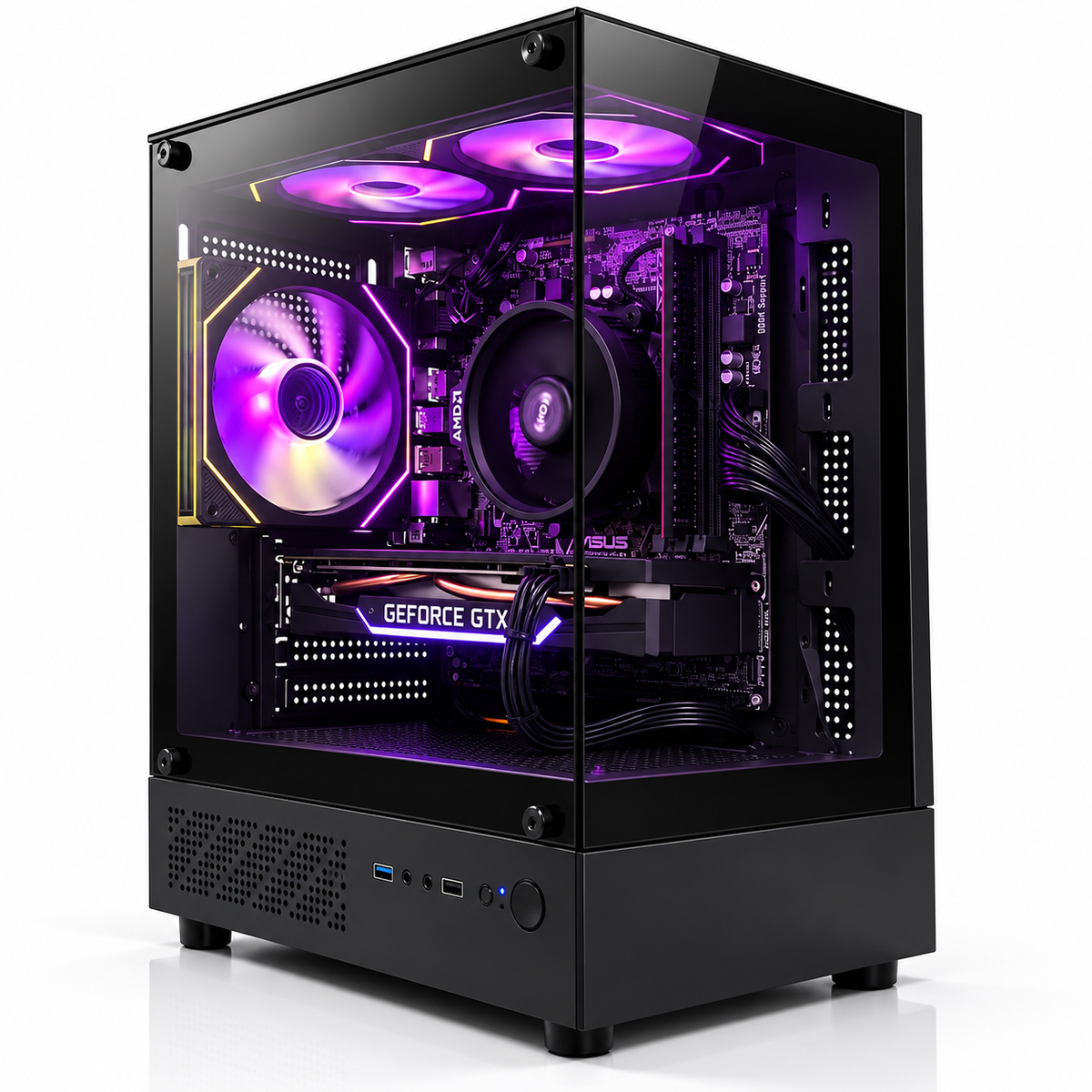 Gaming PC Ryzen 5 5500 + 16 GB RAM + RTX 2060 6GB 512GB SSD (Black)