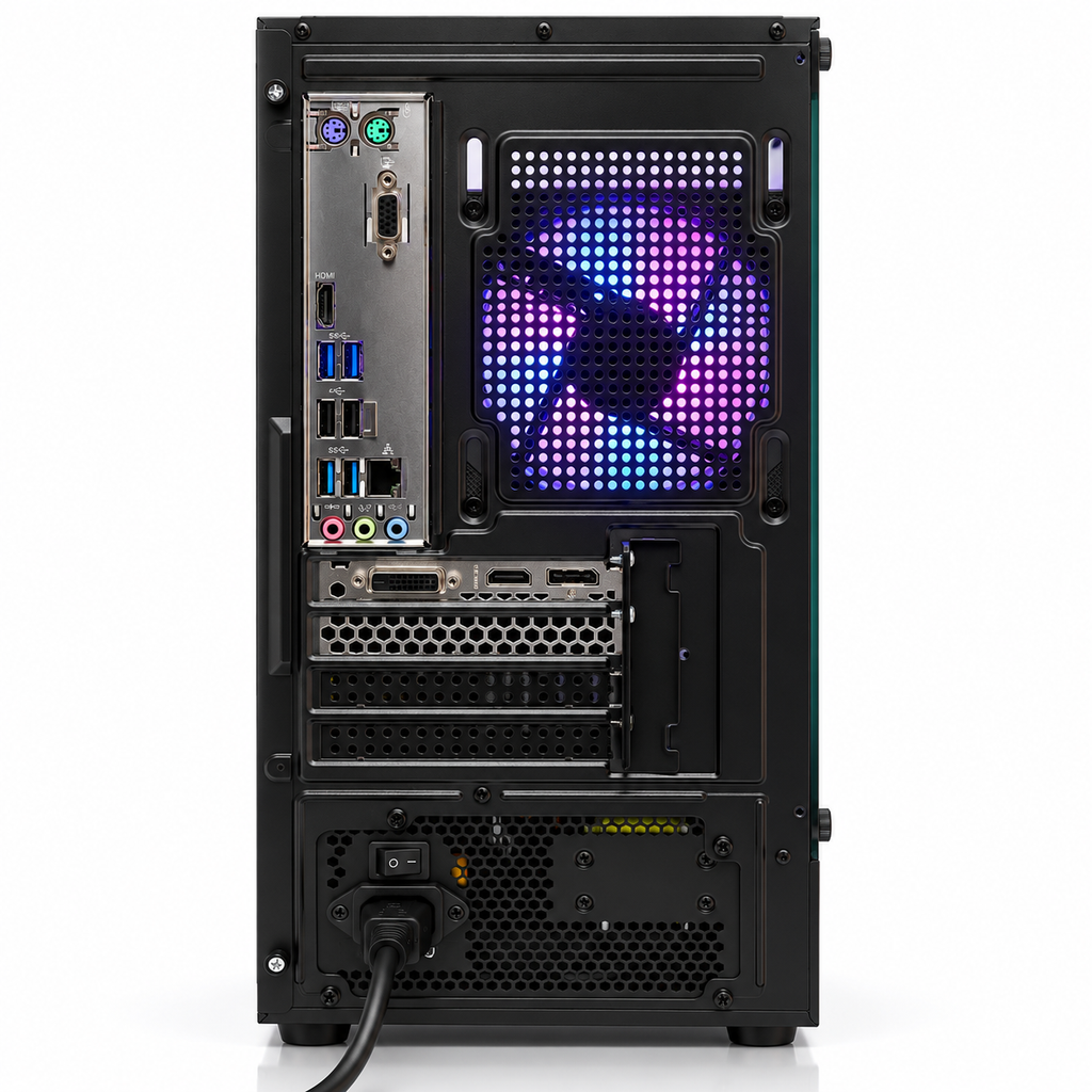 Gaming PC Ryzen 5 5500 + 16 GB RAM + RTX 2060 6GB 512GB SSD (Black)